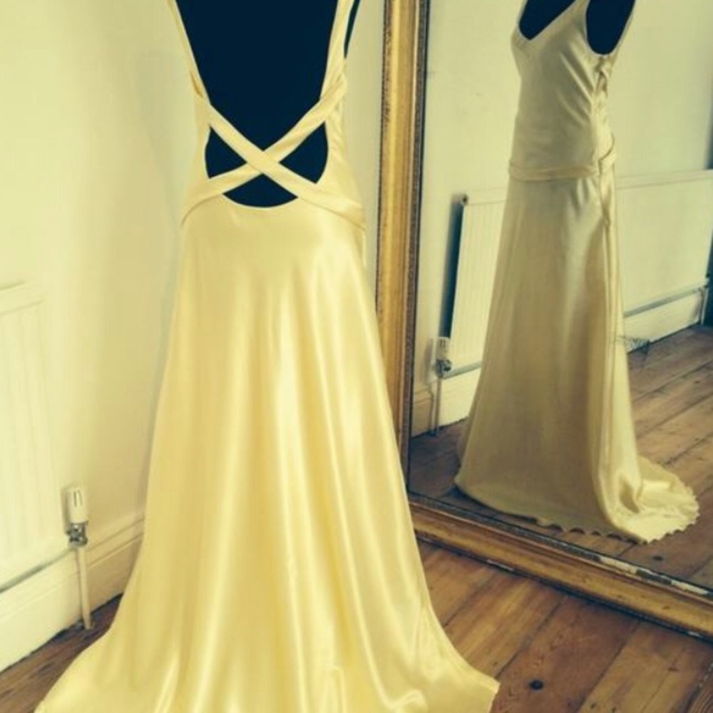 Dina Bar-el Silk low back purple/fuchsia dress